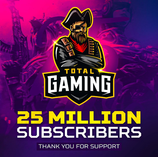  Total Gaming Instagram post thanking followers for 25 million subscribers on his gaming YouTube channel