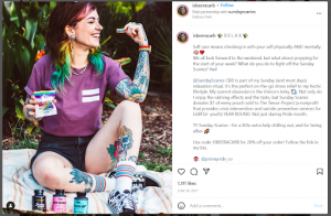 Branded advertising via a paid collaboration between a brand and an influencer on Instagram.