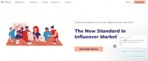 KLEAR- an influencer marketing platform that relies on tech and software to provide you with the most authentic batch of influencers!