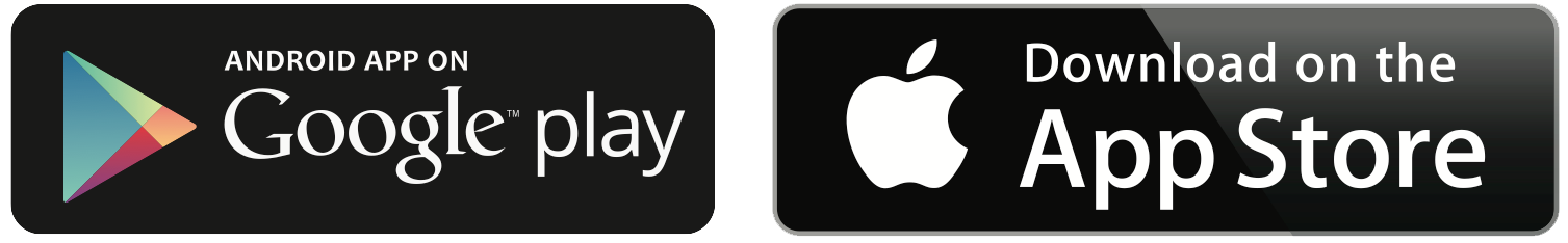 Google Play store and Apple app store logo